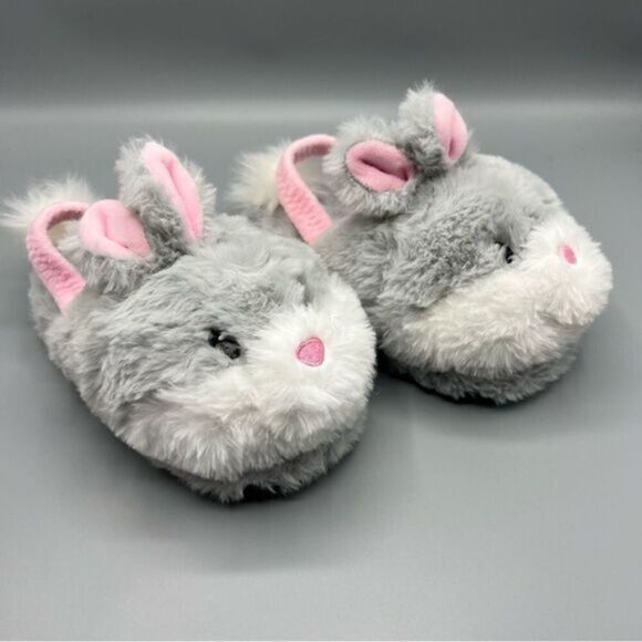 Wonder Nation Kids Plush Bunny Scuff Slippers - Picture 1 of 4
